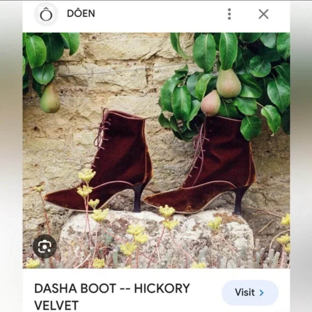 Dôen Dasha Boots in Hickory Velvet Size 38/US 7.5 - Picture 1 of 2